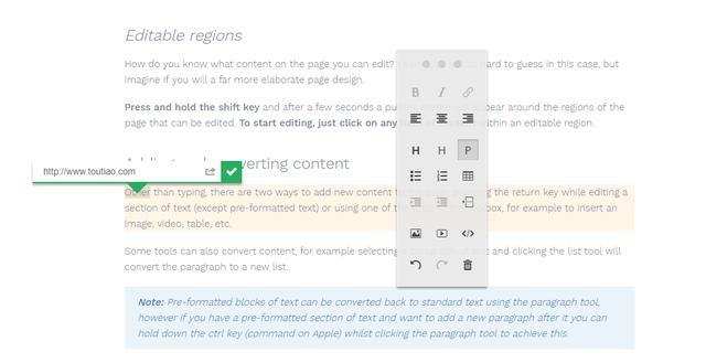 不得不佩服，美觀小巧的網(wǎng)頁內(nèi)容編輯器——ContentTools