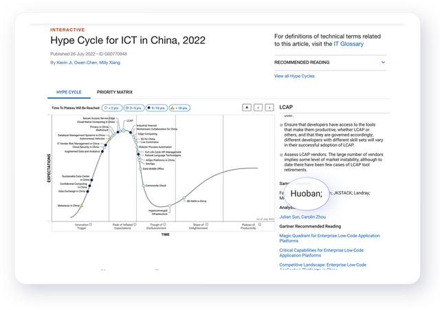 Gartner力薦伙伴云，入選低代碼應(yīng)用平臺(tái)（LCAP）代表廠商